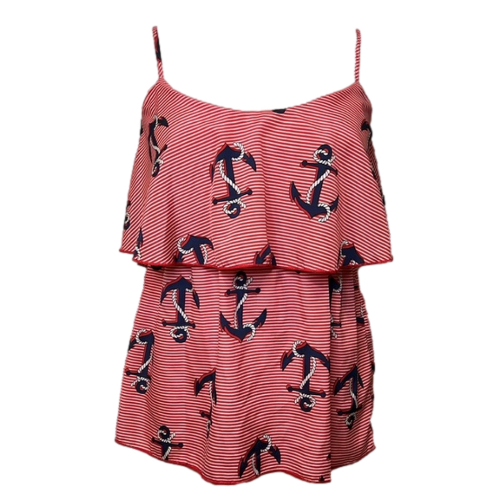 Women’s Anchor Striped Tank Top
